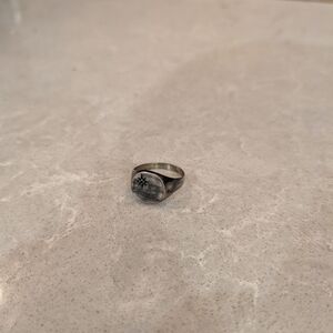 Men's Silver Ring with Star Design